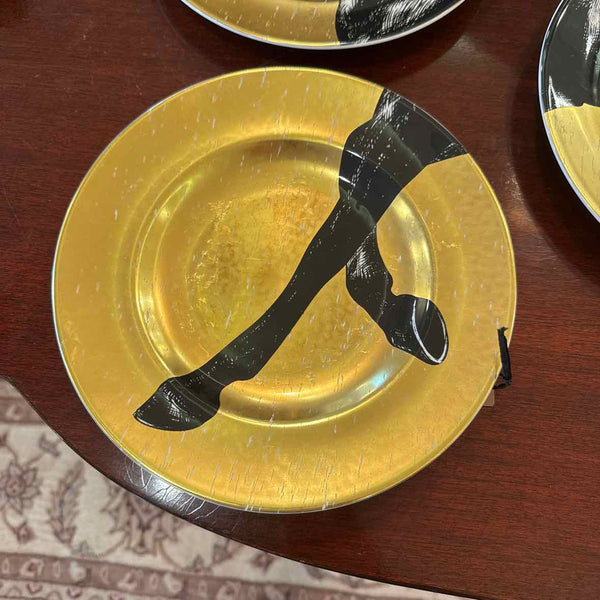 Five Royal Crown Equs Gold Plates