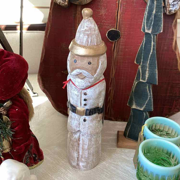 White Wood Santa
