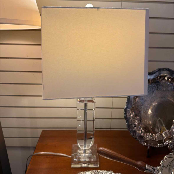 Pr. Crystal Column Table Lamps