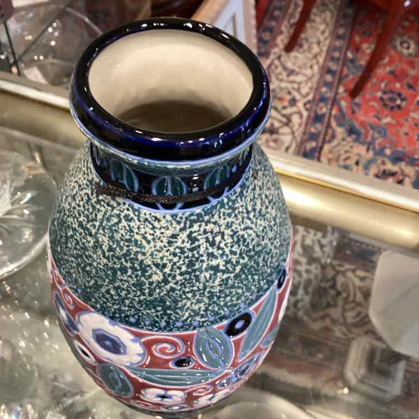 Art Deco Enamel Amphora Vase