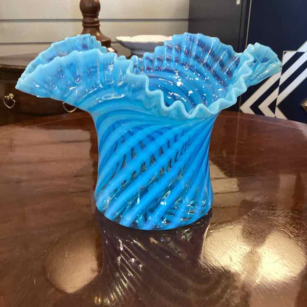 Vintage Blue & White Swirl Vase