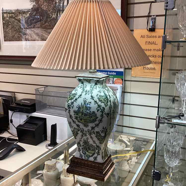 Asian Green Ceramic Lamp