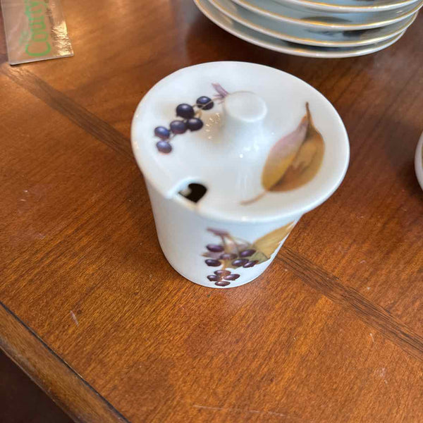 Royal Worcester "Evesham" Mustard Jar