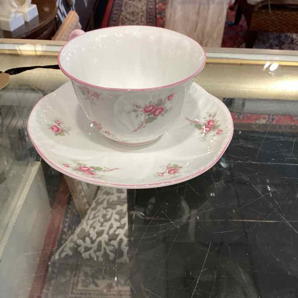 Shelley Pink Roses Cup & Saucer
