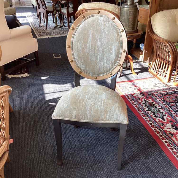 Eight White & Gold  Side Chairs