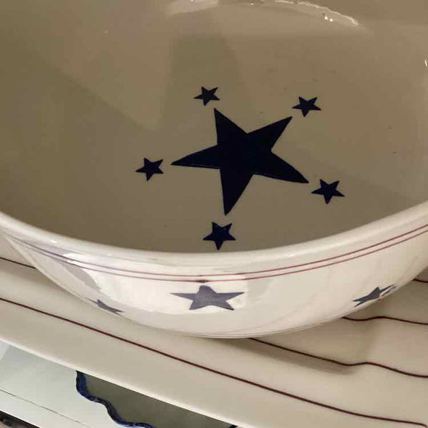 Hartstone Bowl With Blue Stars