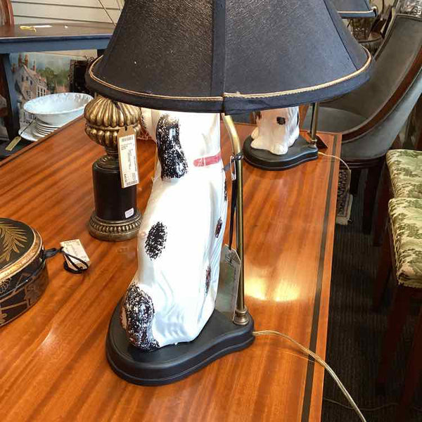 Ceramic Staffordshire Style Dog Lamp