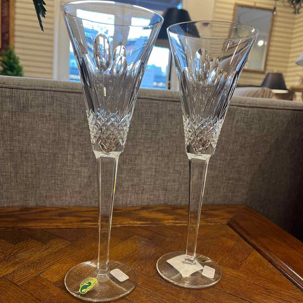 Pair of Waterford Toasting Flutes "Joy"