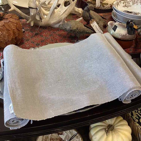 Metallic Silver Placemats - Crate & Barrel Set of 12