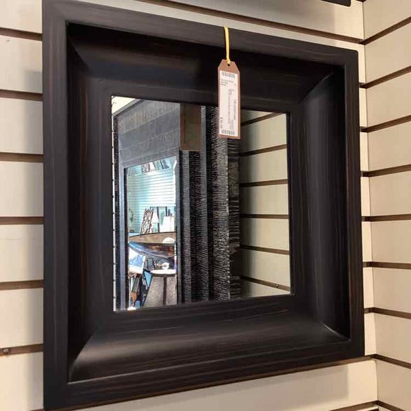 Crate & Barrel Black Metal Mirror
