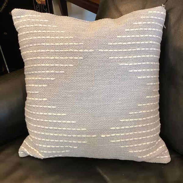 Light Blue with White Stitching Pillow