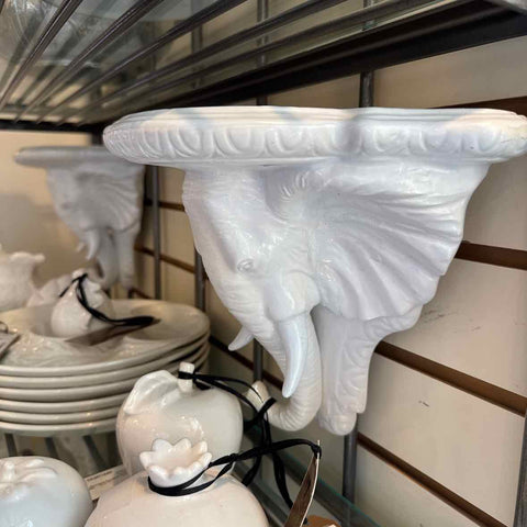 Two White Elephant Shelves