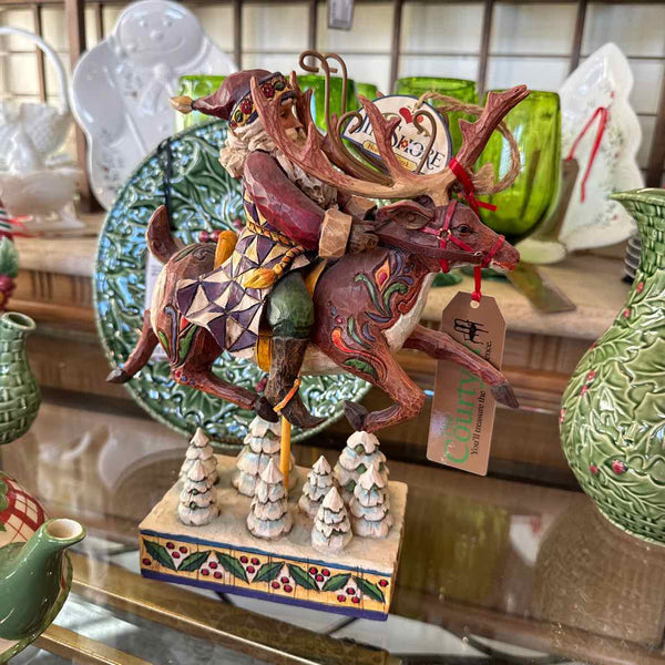 Santa on Reindeer - Jim Shore