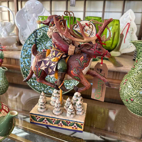 Santa on Reindeer - Jim Shore