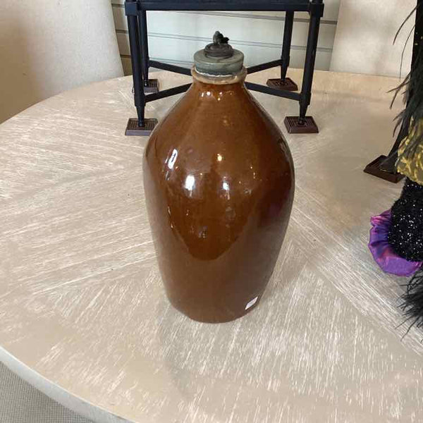 Antique Brown Stoneware Vessel