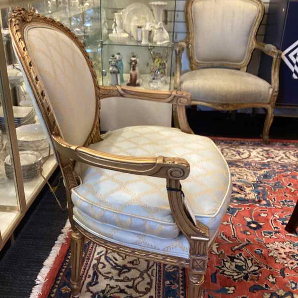 French Provincial Oval Back Chair