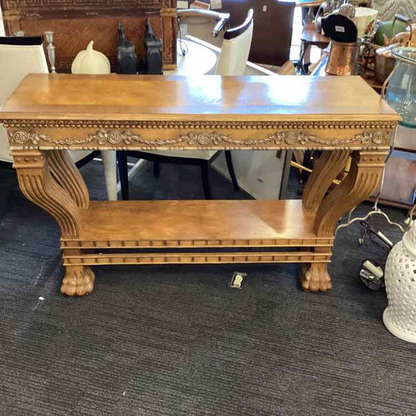 Carved Wood Sofa Table