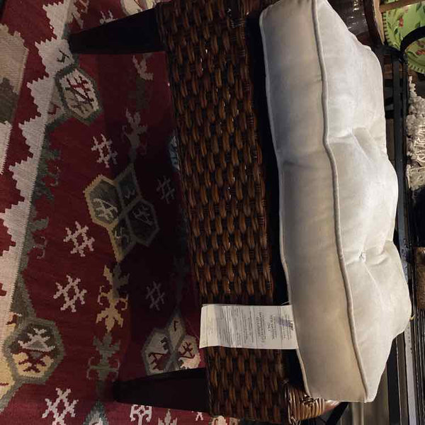 "As Is" Rattan Ottoman