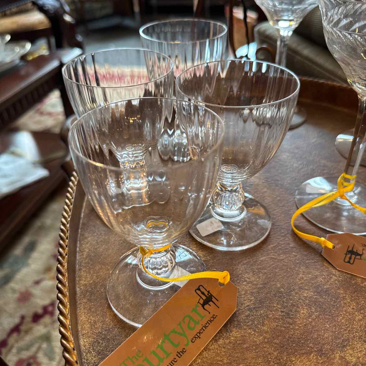4 Crystal Cordial Glasses