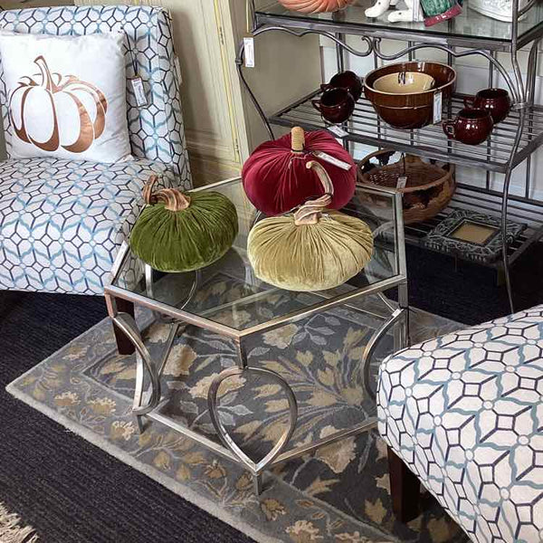 Pottery Barn Blue & Ivory Floral Rug