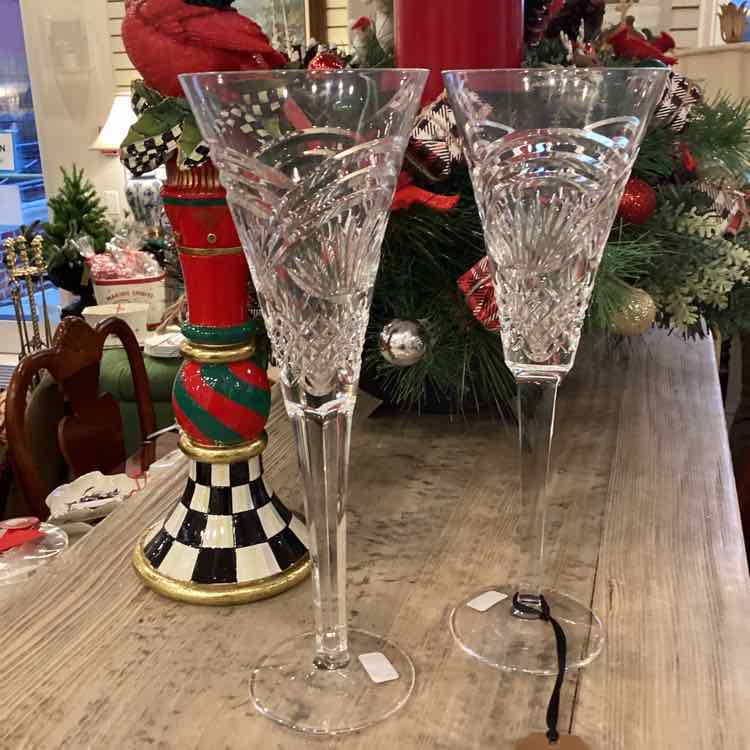 2 Waterford Lismore Champagne Glasses