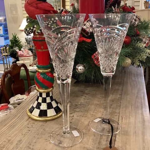 2 Waterford Lismore Champagne Glasses