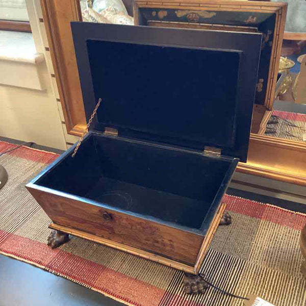 Wood Inlaid Box with Feet