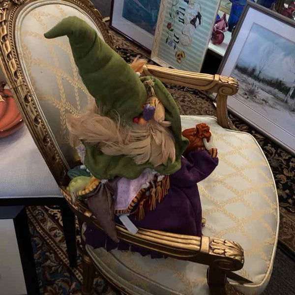 "As Is" Cloth Witch With Baby Dragon And Birds