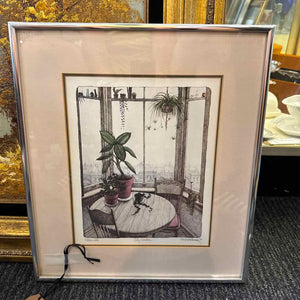 Framed Table With Flower