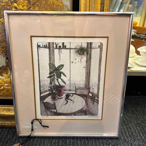 Framed Table With Flower