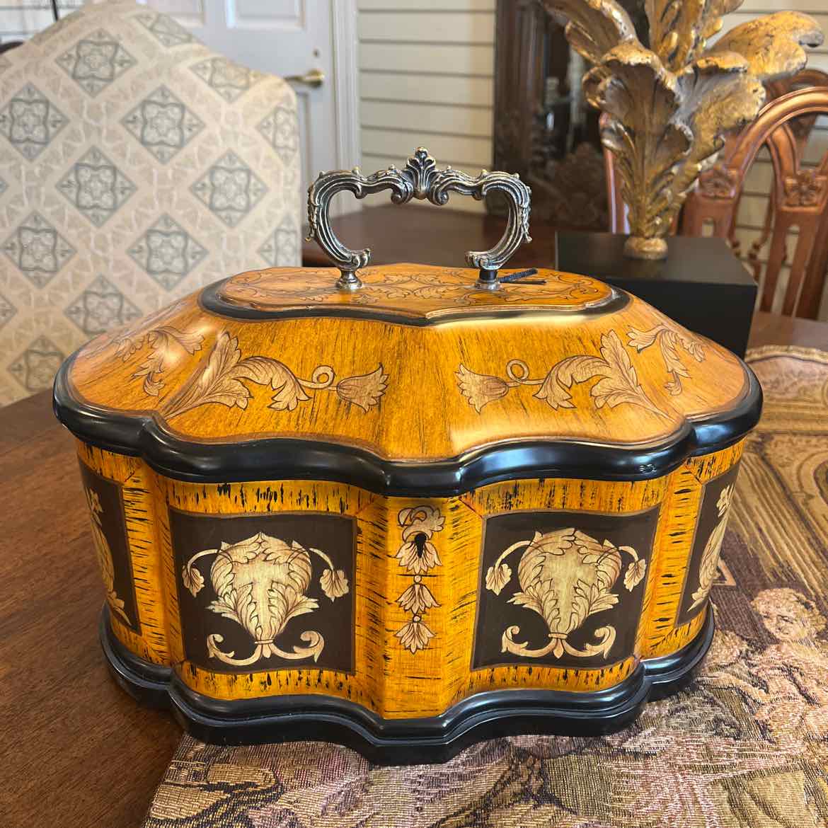 Ornate Mustard Color Box