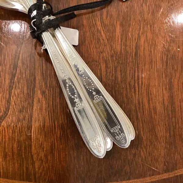 Six Silverplate Soup Spoons