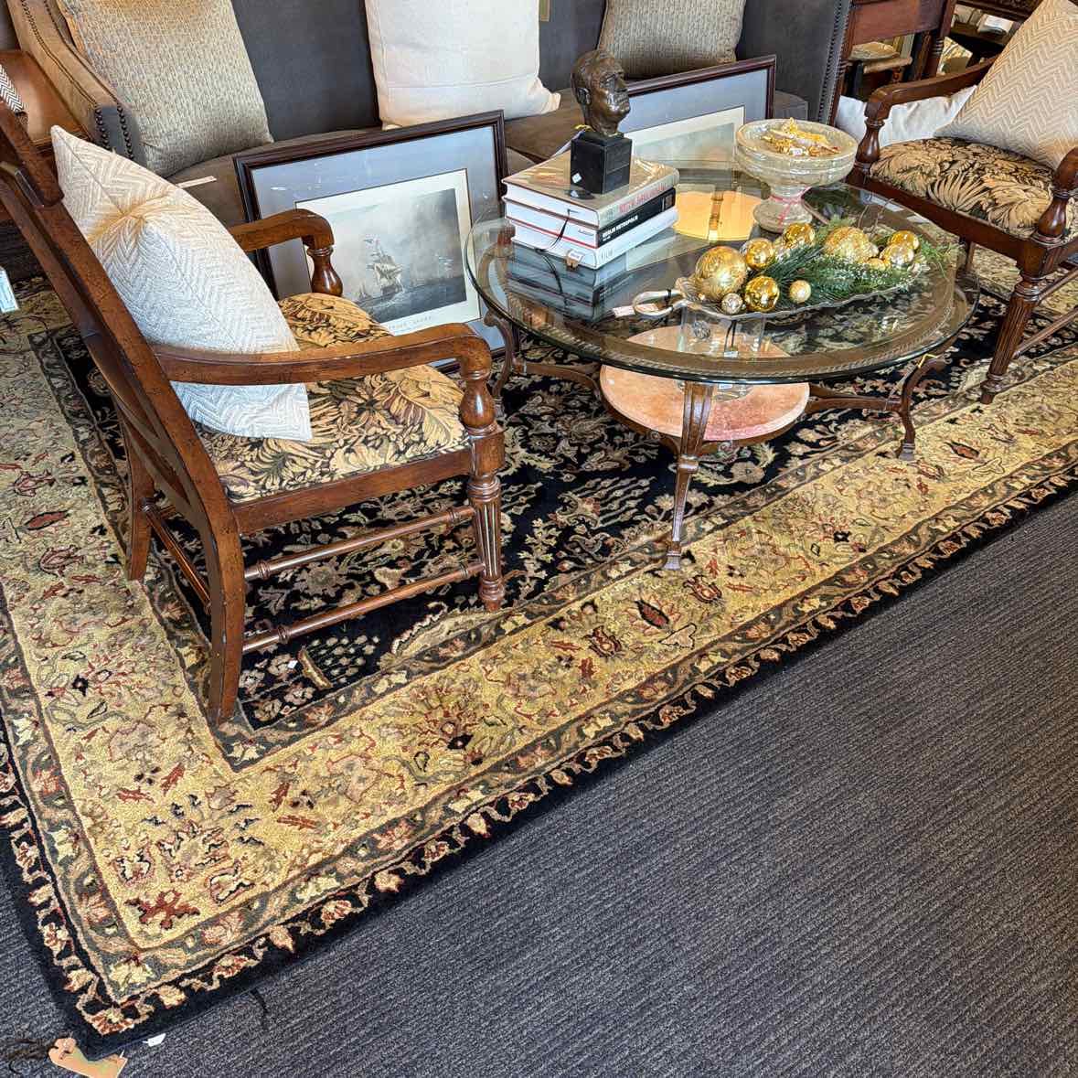 Feizy Black/Gold Rug