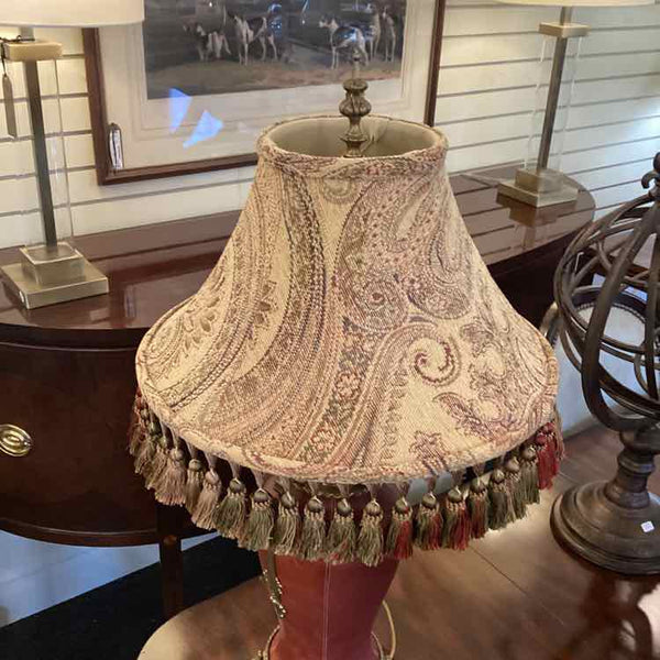 Brass And Leather Base Lamp