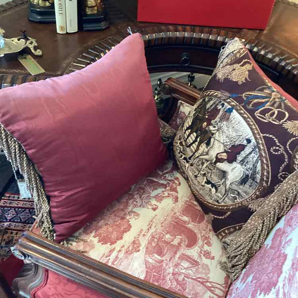Pair Of Tapestry Equine Pillows