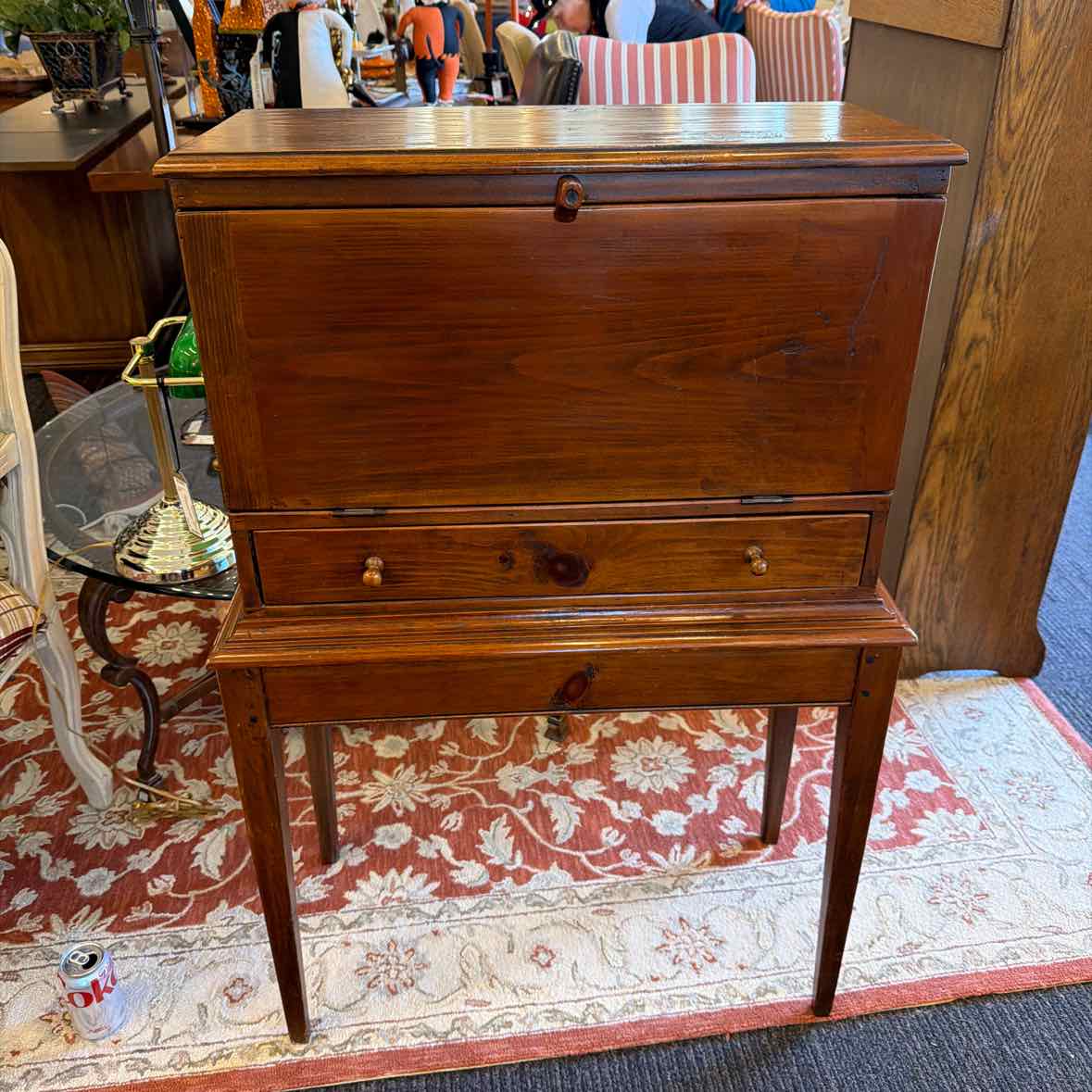 Cherry Wood Drop Down Secretary