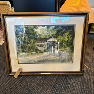 "Rock Mill Covered Bridge" Watercolor By James Werline