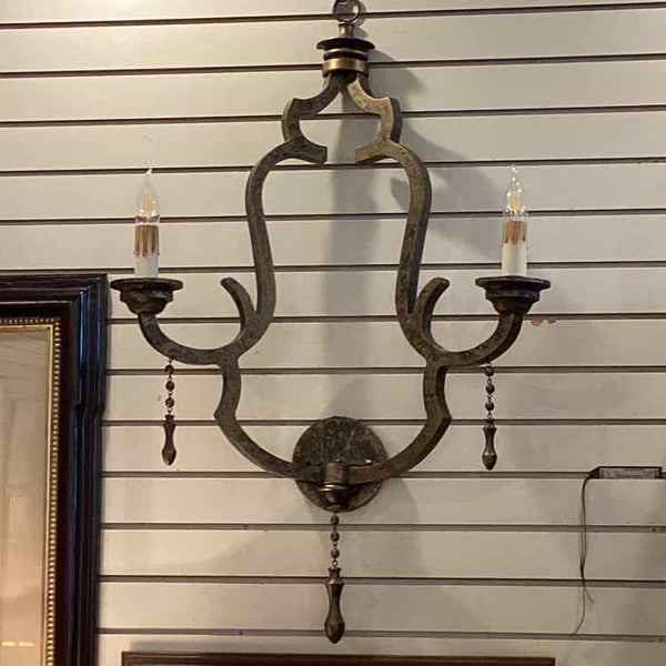 Pair of Ornate Resin Wall Sconces