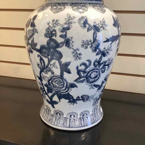 Blue And White Chinoiserie Jar