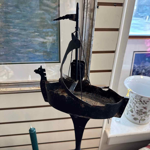 Black Metal Viking Smoking Stand