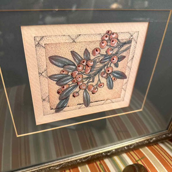 Pair of Signed Prints Holly & Firethorn