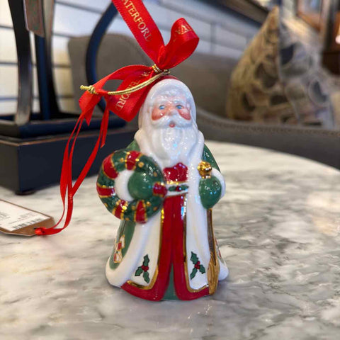 Waterford Santa Bell w/Wreath