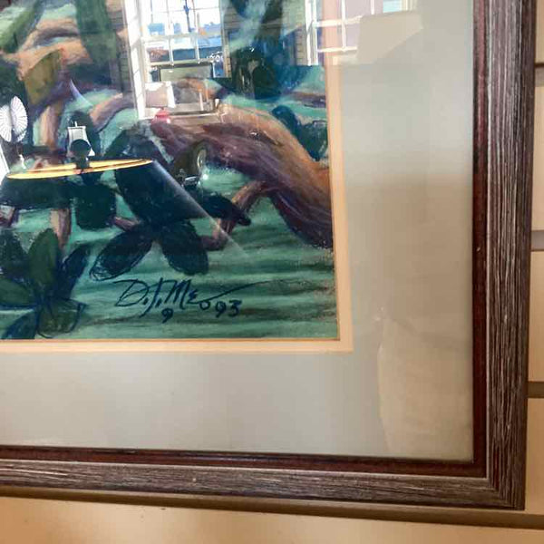 Great Egret Chalk Drawing