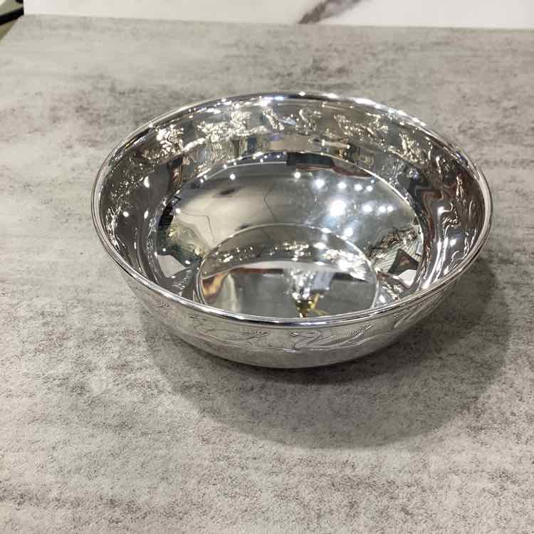 Silverplate Duck Pattern Bowl