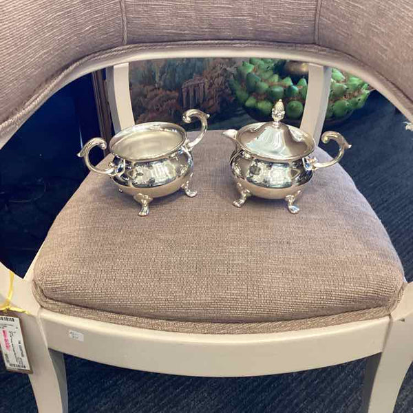 Silver Plated Cream and Sugar