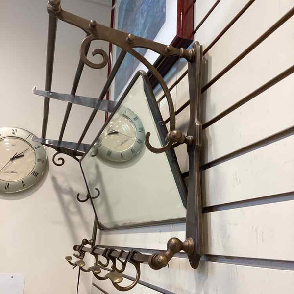 Hanging Glass And Metal Coat Rack