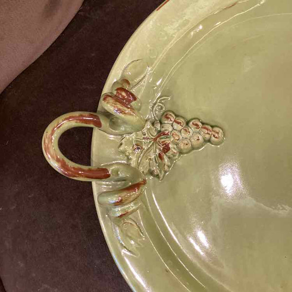 Ceramic Grape Green Serving Tray (Arte Italica)