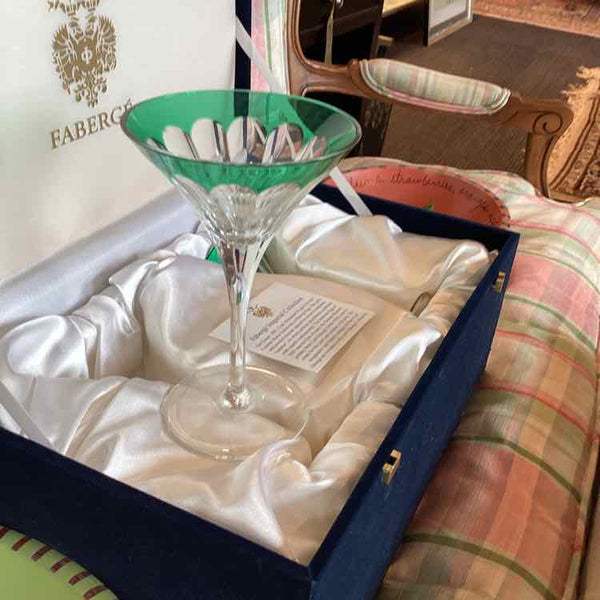 Pair Faberge"Grand Duke"  Martini Glasses in Box
