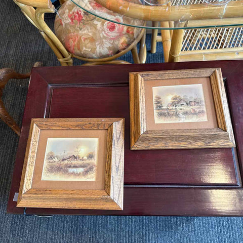 Pair Farm Scene Prints