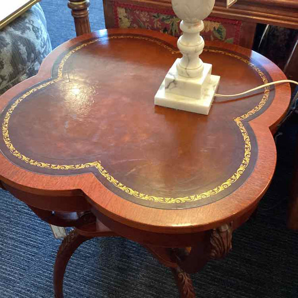 Mahogany Table With Leather Top